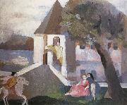 Marie Laurencin Charming prince coming oil on canvas
